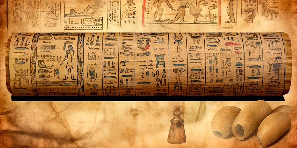 The world's first courier service in the bronze age Middle East - Egyptian papyrus scroll